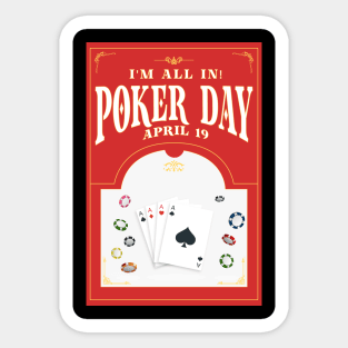 Poker Day - All in Sticker